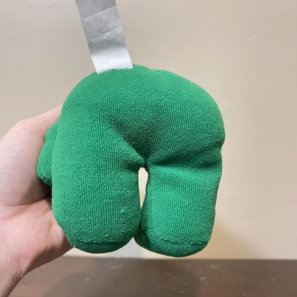 Vintage Shanghai Elcee Toys Smiley Face Bunny Rabbit Green Bean Bag Plush Easter